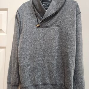 Marc Ecko Mens Cut & Sew Cowl Neck Gray Long Sleeve Sweatshirt L